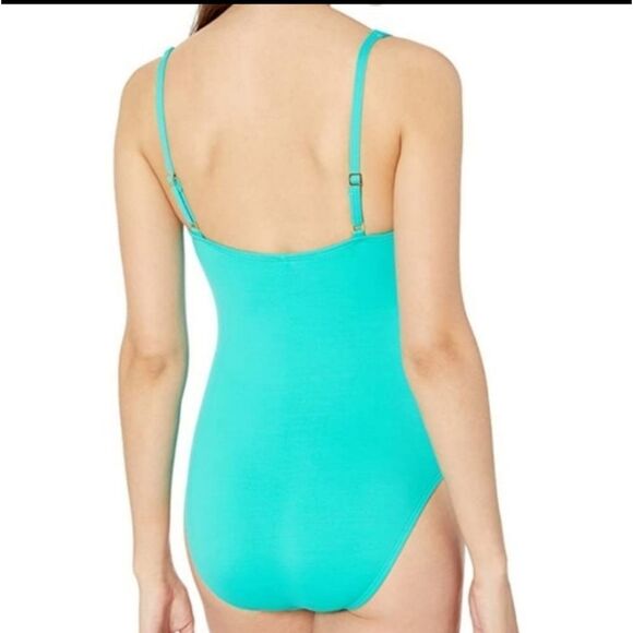 La‎ Blanca One Piece Seafoam Teal Swimsuit Sexy 6 - Picture 2 of 5